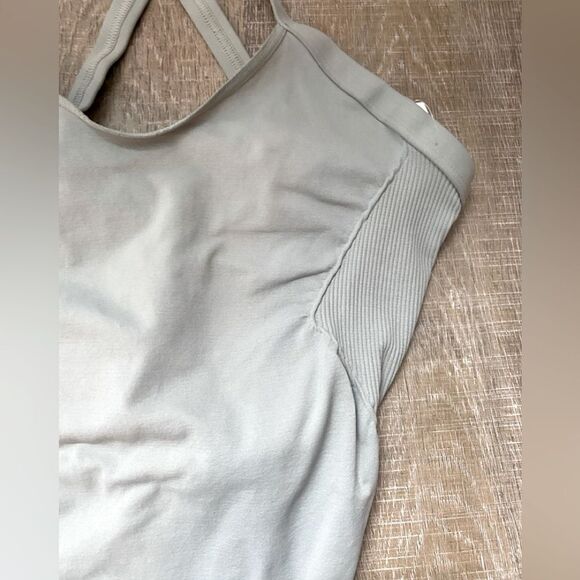 NWT FREE PEOPLE FP Movement Good Karma Bodysuit M/L Smoked Sage Athleisure Yoga - Picture 4 of 12